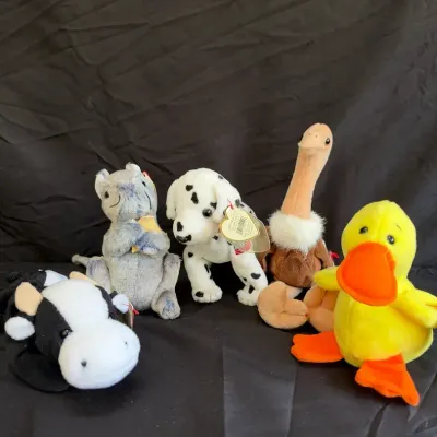 Lot of 5 Vintage Ty Beanie Babies (With Original Tags) 