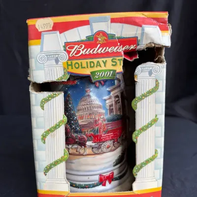 2001 Budweiser Holiday Stein - Holiday at The Capitol - Ceramarte Brazil  