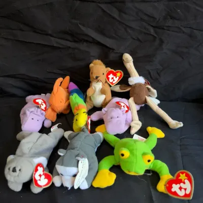 Vintage Ty Teenie Beanie Babies Plush Toy Lot of 9