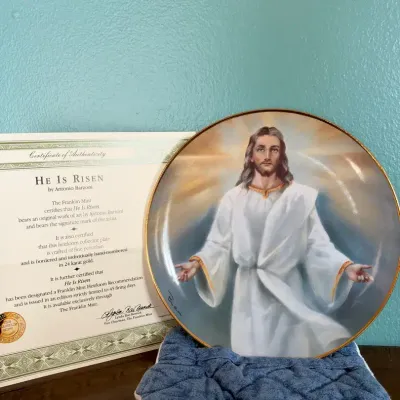 He Is Risen By Antonio Barzoni Plate 