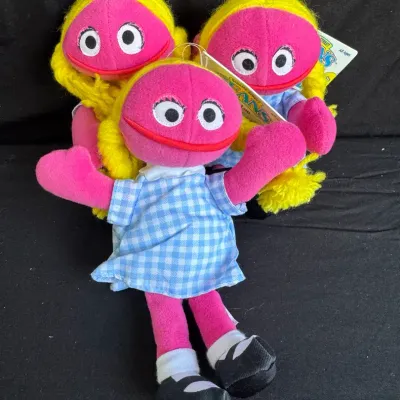 Vintage 1997 Tyco Sesame Street Beans Betty Lou Plush Bean Bag Set Of 3