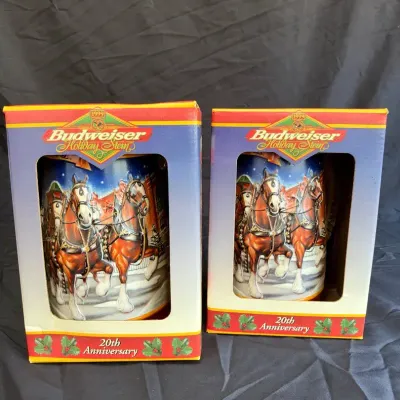 1999 Budweiser Holiday Stein - "A Century of Tradition" 20th Anniversary Edition
