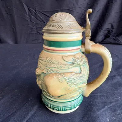 Vintage 1992 Avon Endangered Species Sperm Whale Beer Stein with Lid