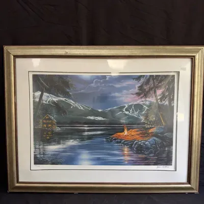 Jim Collins "Whistler Evening" Signed & Numbered Limited Edition Art Print Framed 