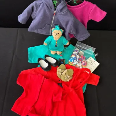 American Girl Doll Clothes * Little Bear * Buttons * Shoes 