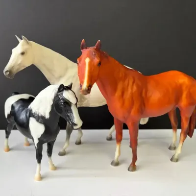 3 Breyer Horses * Stout Pony * Dapple Gray 1986 * Chestnut 