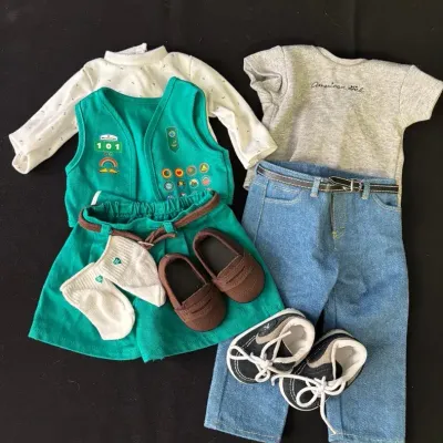American Girl Doll Clothes  Outfits * Girl Scouts * Jeans , Tee Shirt and Shoes 