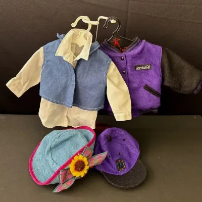 American Girl Doll Retired Clothing * Purple Varsity Jacket with matching hat * 