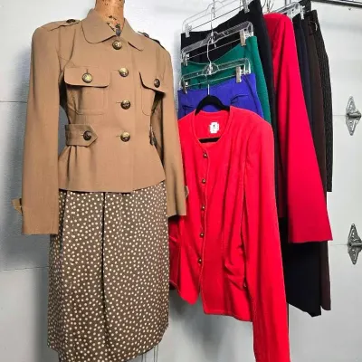 Vintage Silk/Wool Dana Buchman, Barry Bricken & More Skirts & Jackets: Sz 12
