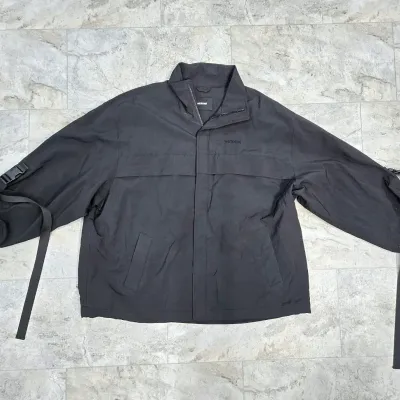 Authenticated WE11DONE Black Zip-Up Jacket: Size M Men’s 
