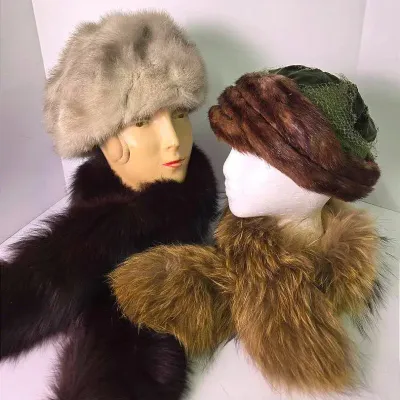 Vintage Mitzi Lorenz & More Genuine Fur Hats & Collars (4)
