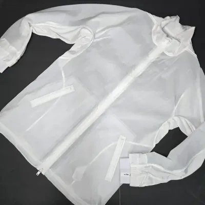 Y-3 Adidas White Zip Jacket: Men’s M