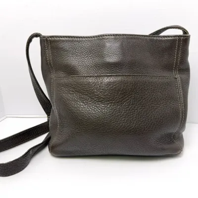 Coach Brown Pebbled Leather Shoulder Bag