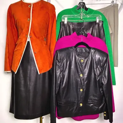 Vintage Leather & Wool-Blend Anne Klein, Evan Davies & More (M-L) Clothing: Women’s 