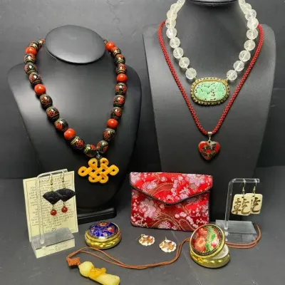 Asian-Inspired Jewelry & Accessories: Cloisonne, Carved Beads, Pendants & Earrings