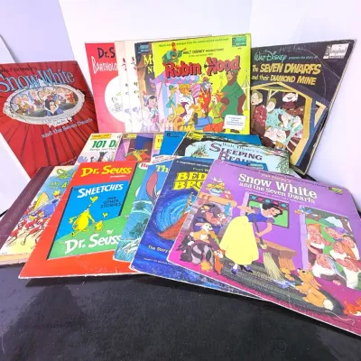 Vintage Vinyl - Children's Records Including Walt Disney