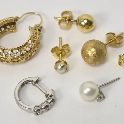 14K Gold Earring Singles