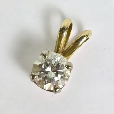 14K Gold .5 Carat Diamond Pendant 