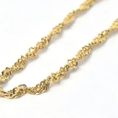 10K Gold Twist Chain Necklace - 20"