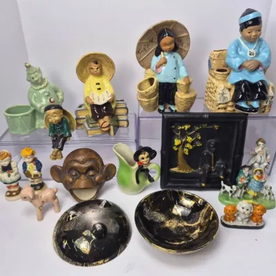 Midcentury Kitschy Planters & Figurines