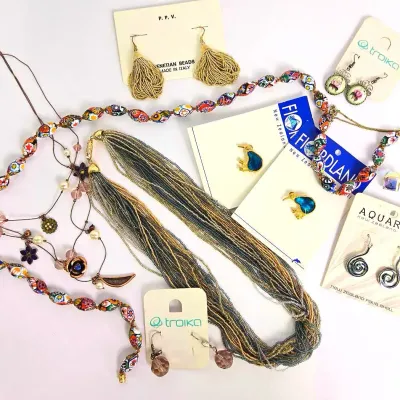 Millefiori, Venetian & Betsy Johnson Beaded Necklaces, Plus More Costume Jewelry 