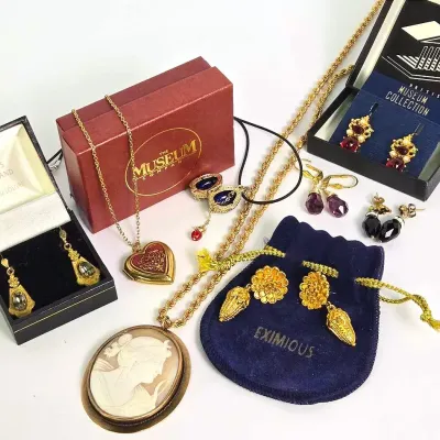 Museum & Revival Costume Jewelry:  Cameo, Enamel Egg, Louvre & MMA