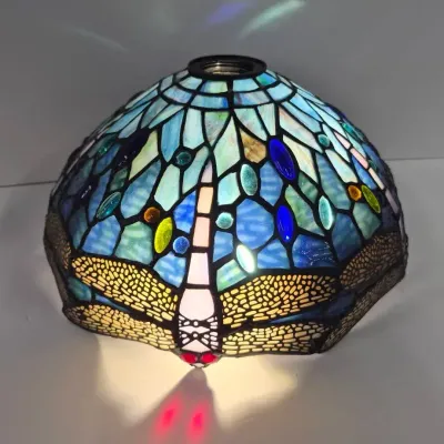 Tiffany Style Dragonfly Stained Glass Lamp Shade