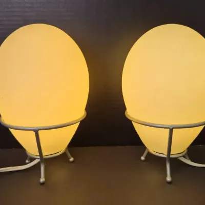 Kaoyi Egg Lamp Pair with Glass Shades
