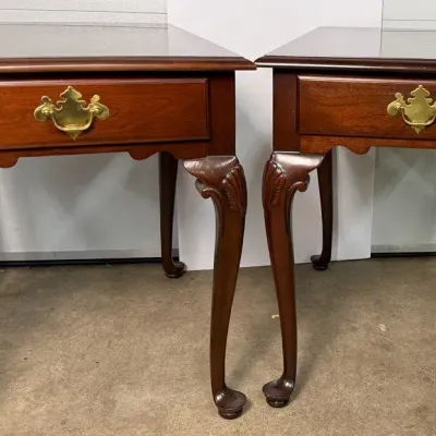 Tell City Chair Co Tidewater Cherry Side Tables 