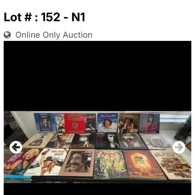 Sale Photo Thumbnail #73: Large collection of vintage vinyl LP record albums, including titles from rock, pop, and soundtrack genres.