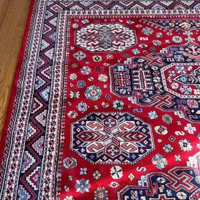 Kismet Classic II Red Soumak Wool Pile Rug, 11’ 8” x 7’ 10” 