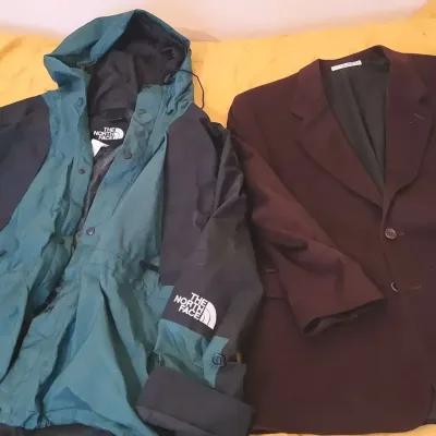 Hugo Boss Burgundy Cashmere Blazer & The North Face Rain Coat