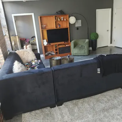 Black modern sectional