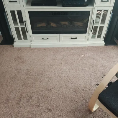 Cabinet with fireplace, heats and cools and has lights