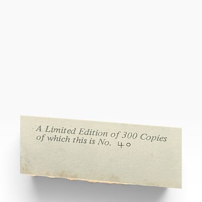Sale Photo Thumbnail #39: Numbered limitation statement page showing copy No. 40 of a limited edition run of 300.