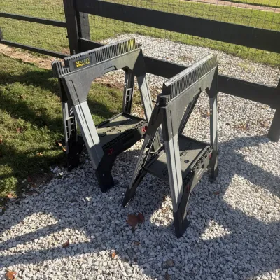 Stanley FatMax Folding Sawhorses, Heavy-Duty Plastic, 32 in. High
