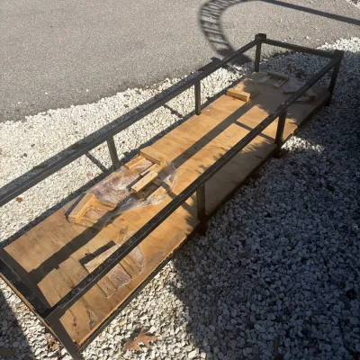 6’ Metal Frame Utility Cart Base With Plywood Deck