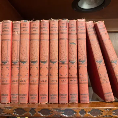 The Master Classics 12-Volume Book Set, Doubleday Doran & Co., 1932, Red Cloth Hardcovers