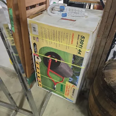 Sale Photo Thumbnail #119: Fimco 18" x 24" poly lawn roller new in original retail packaging, Model LRP-1824.
