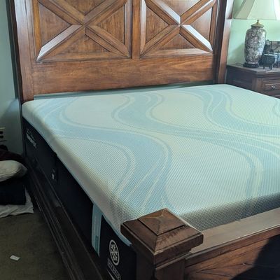 Sale Photo Thumbnail #2: King Bed with Tempur-Pedic Hybrid Mattress