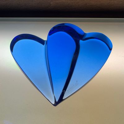 Sale Photo Thumbnail #151: Baccarat Amor Blue Crystal Heart