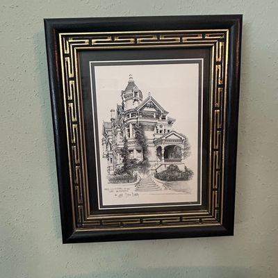 Sale Photo Thumbnail #393: Don Davey 'Haas-Lilienthal House' Pen and Ink Print