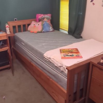 Sale Photo Thumbnail #154: Mission-Style Twin Bed Frame with Trundle