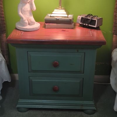 Sale Photo Thumbnail #182: Rustic Two-Drawer Nightstand