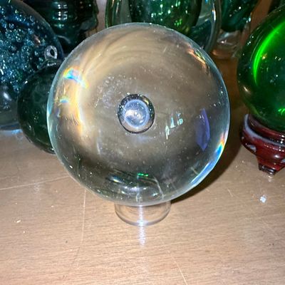 Sale Photo Thumbnail #861: Vintage Clear Glass Sphere Paperweight