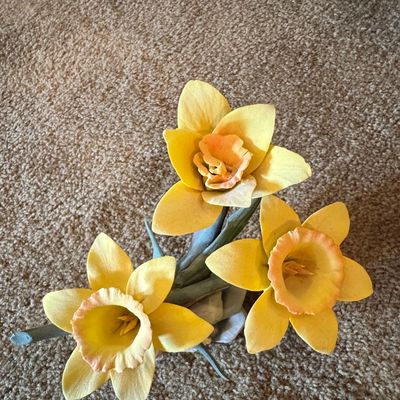 Sale Photo Thumbnail #315: Napoleon Capodimonte Porcelain Daffodils
