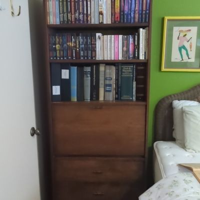 Sale Photo Thumbnail #23: Mid-Century Modern Secretary Desk Bookcase