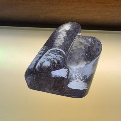 Sale Photo Thumbnail #288: Mats Jonasson Signed Glass Heart Sculpture