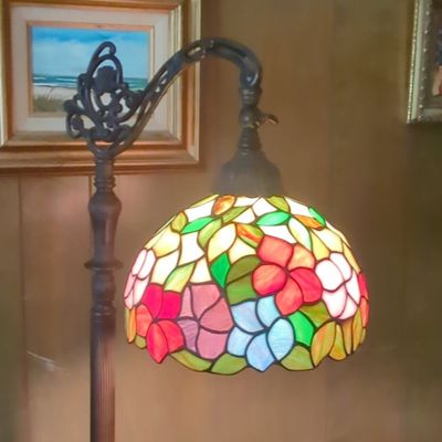 Sale Photo Thumbnail #60: Tiffany Style Floral Floor Lamp