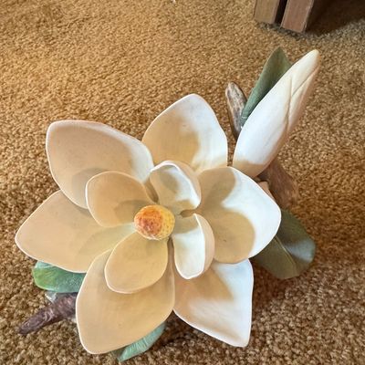 Sale Photo Thumbnail #952: Andrea by Sadek White Magnolia Figurine #7037